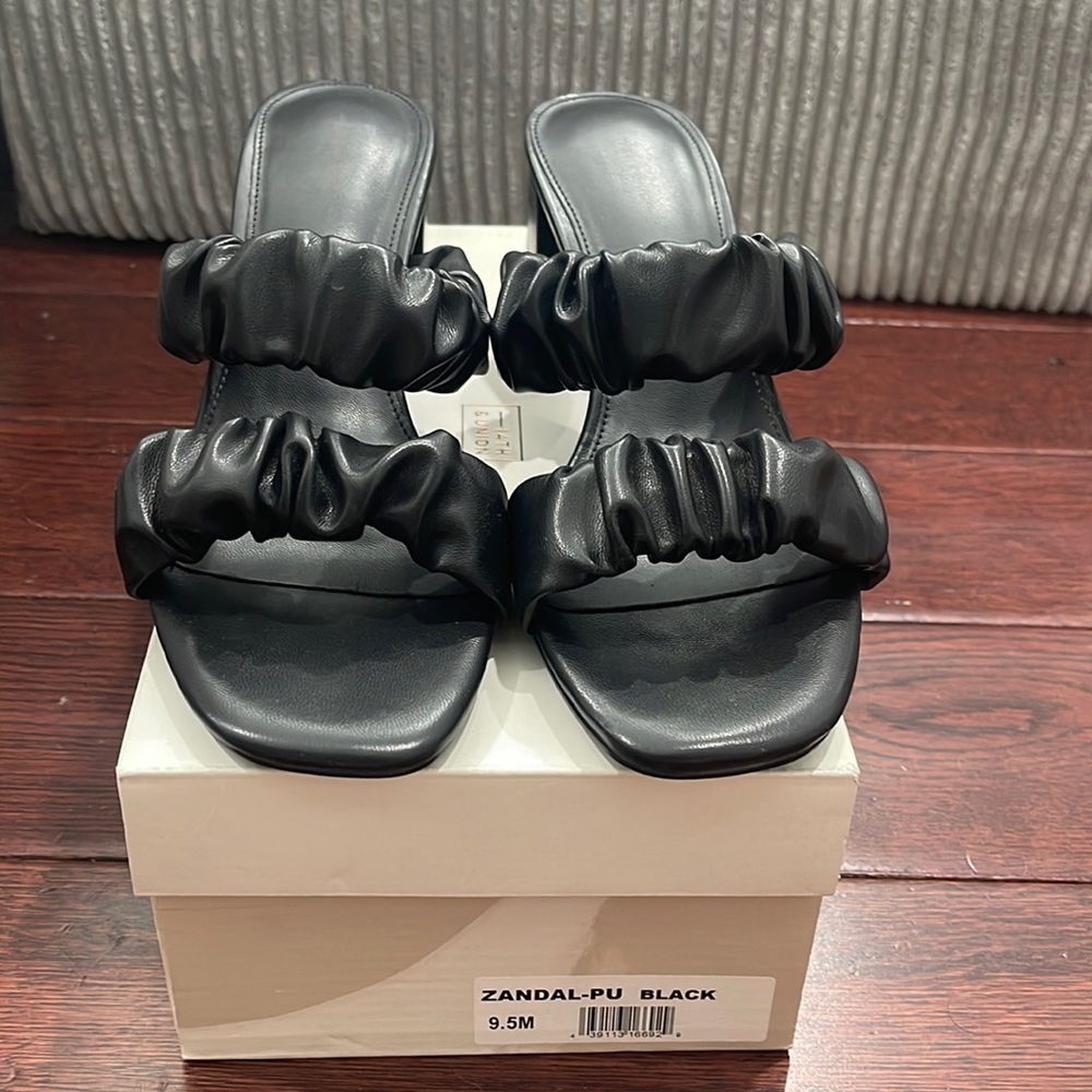 14th & union size 9.5 zandal black sandal heels